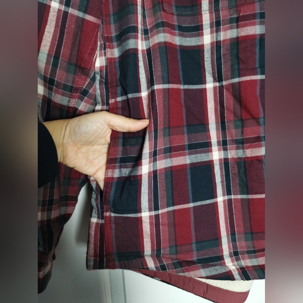 The North Face Women’s Campshire Fleece Lined Long Sleeve Shirt Size XL Red - Picture 10 of 16